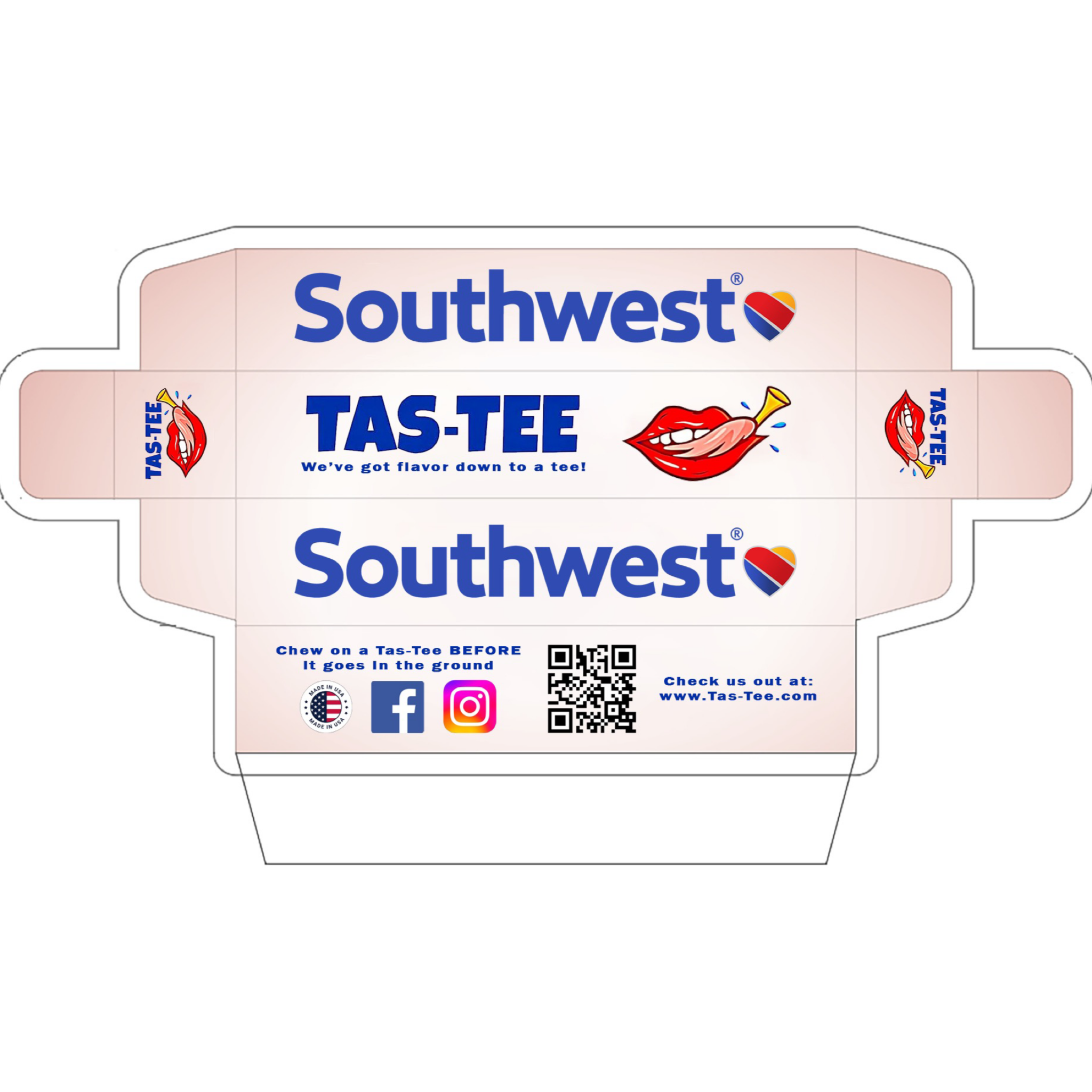 Custom Printed Tas-Tee 2 packs - 2 PANELS (must order at least 200)