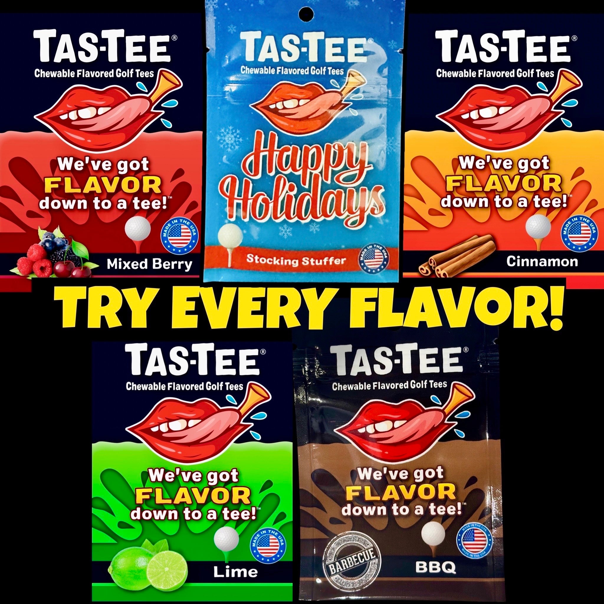 Tas-Tee Variety 4 Packs